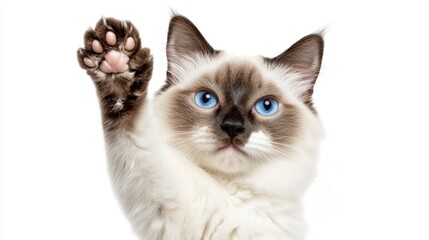 The Cat Raising Its Paw