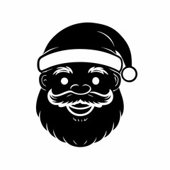 santa claus cartoon black