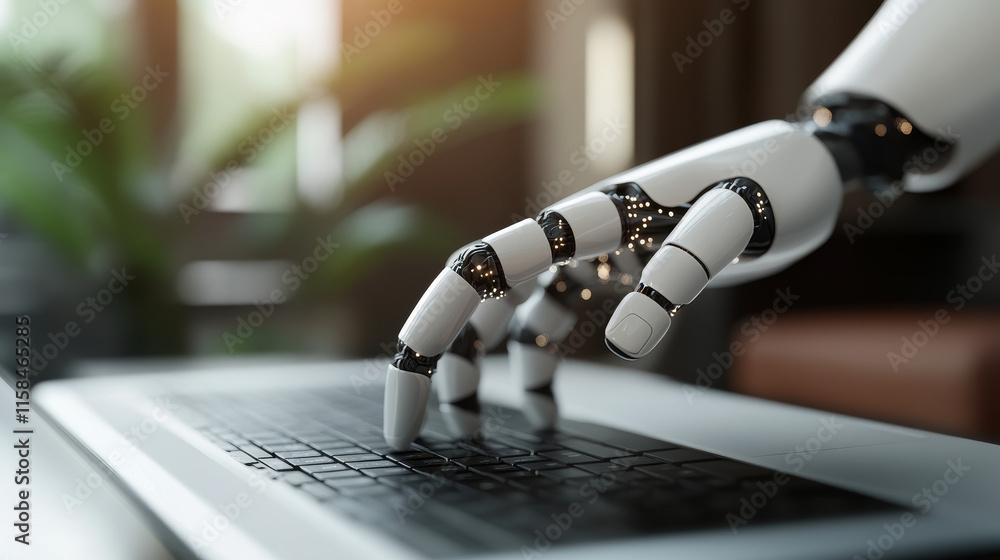 Poster abstract technology ai interface computing concept working data of artificial intelligence and futur