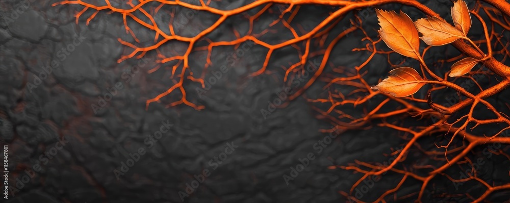 Poster elder tree abstract background concept. abstract background with artistic branches and leaves, blend