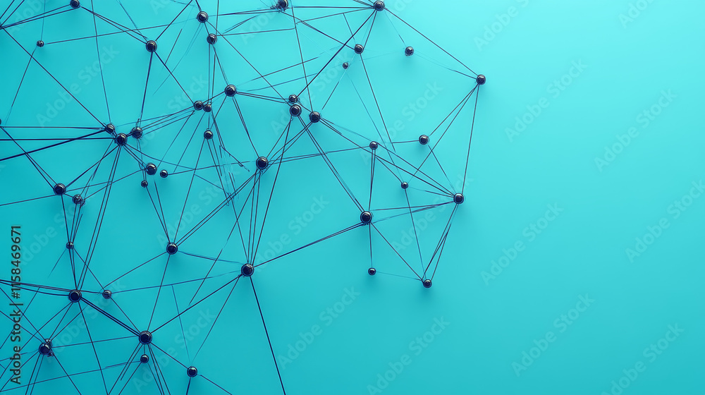 Poster abstract technology science concept brain digital link on hi tech blue binary background