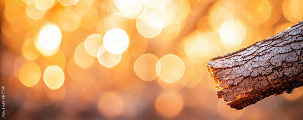 Poster elder tree abstract background concept. close-up of a tree branch with soft bokeh background creatin