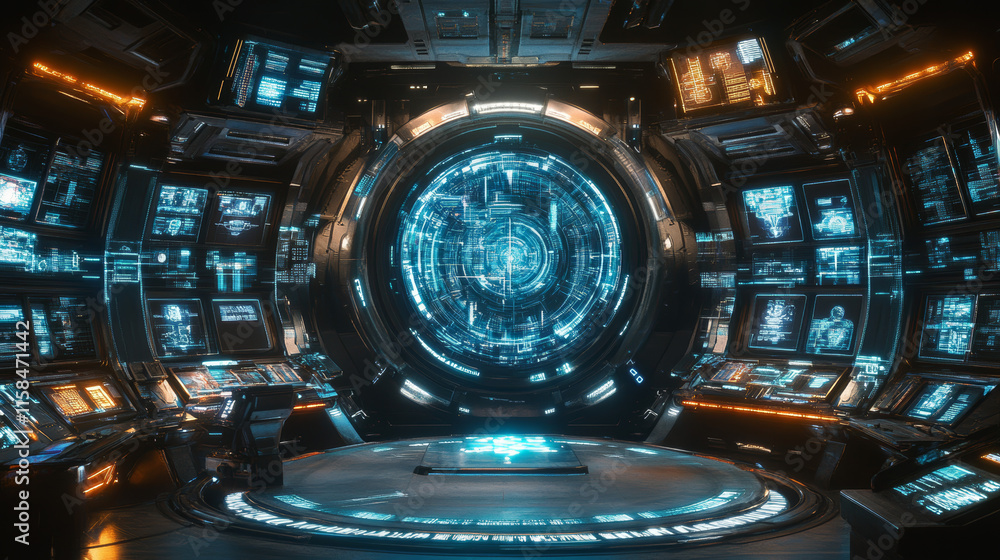 Poster abstract technology ui futuristic concept hud interface hologram elements of digital data chart 