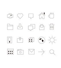 Minimalist Linear Icon Set:Linear Icons and Symbols Set,Minimal Line Icon Pack