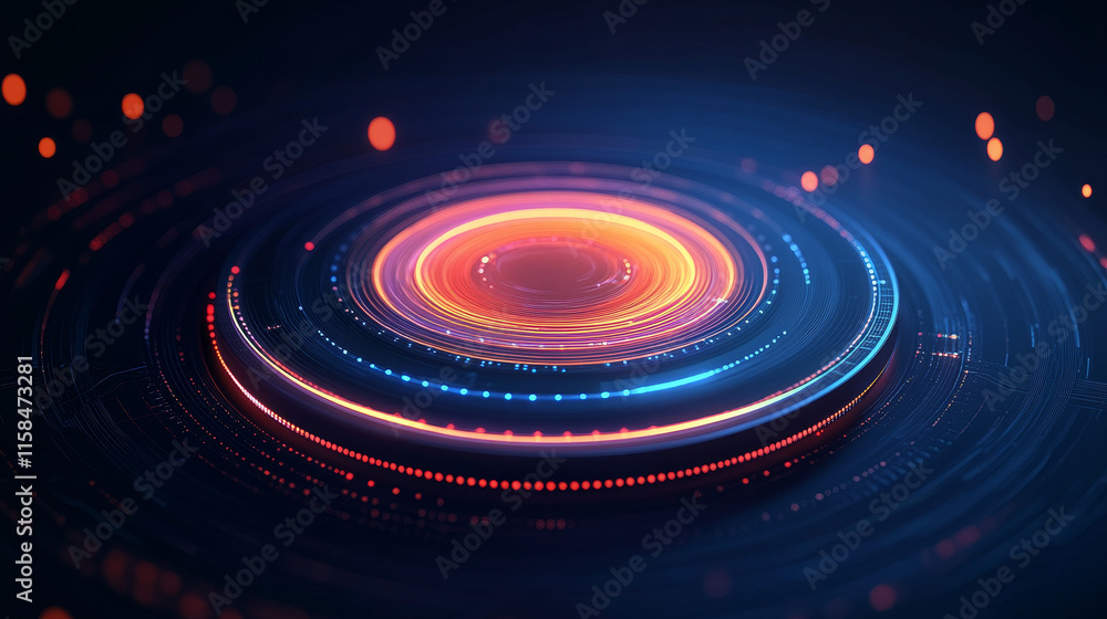 Poster abstract circle circuit board speed futuristic modern on blue background for entering topics and inf