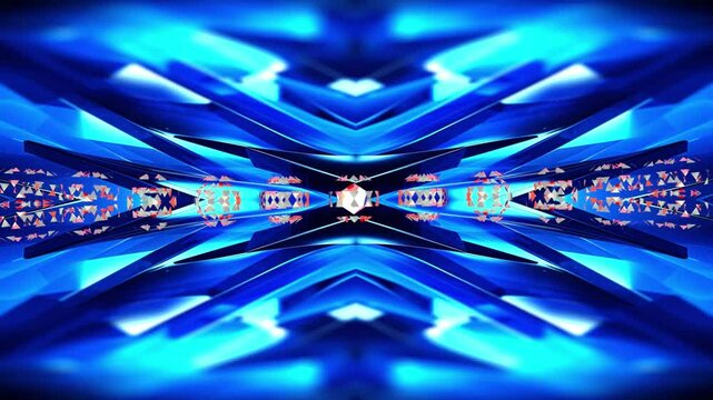  turning rotating spinning fractal spheres fracture flying apart pulsing blue angular  moving background 33 seconds animation screensaver visualizer hd video