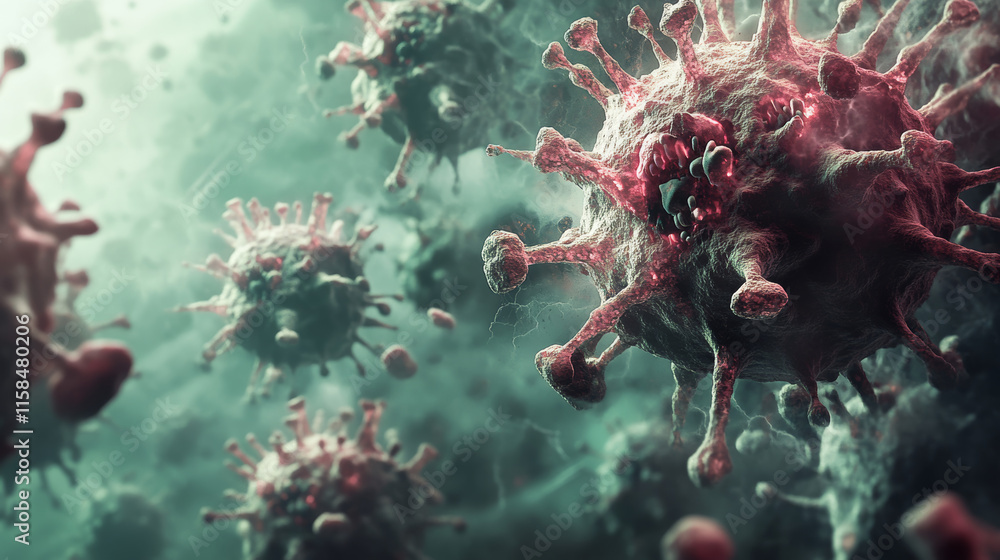 Poster abstract word signal or are warned that it has been hacked by viruses, malware or hackers on a red d