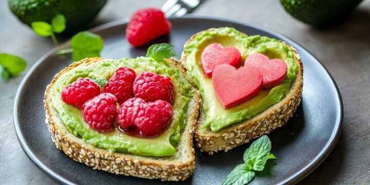 Delight in a heart shaped healthy avocado toast, perfect for a Valentine s Day breakfast. This heart shaped avocado toast offers a nutritious start to your romantic celebration.