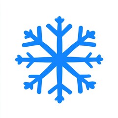 A vibrant blue snowflake design, perfect for winter-themed graphics and holiday materials.