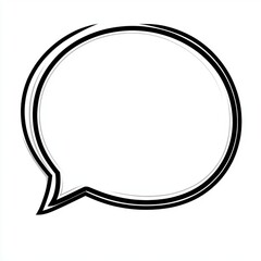 Blank speech bubble outline ready for your message.