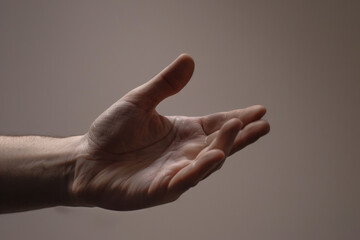 Naklejka premium Open Hand Gesture Ready for a Handshake
