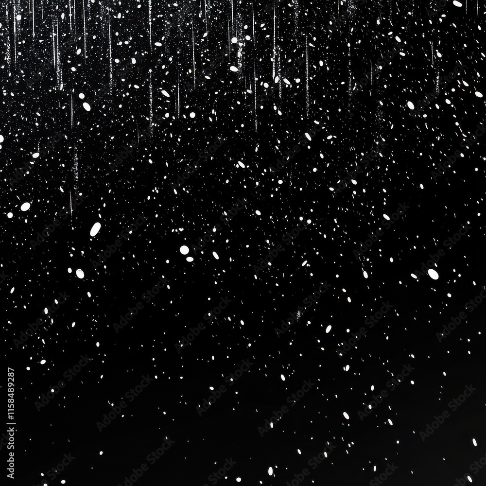 Poster abstract black and white image featuring dynamic splashes of paint, creating a striking visual effec