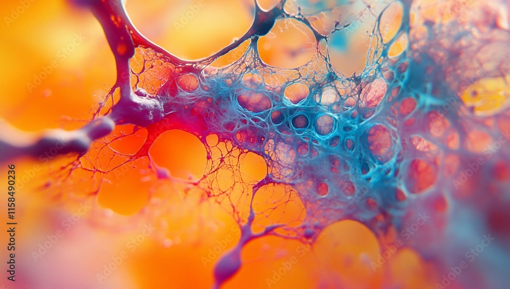 Poster abstract colorful liquid swirls and patterns.