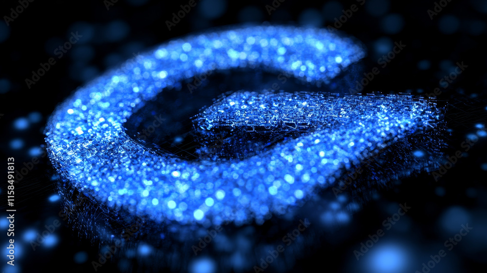 Poster abstract technology circle digital futuristic concept 6g sixth generation wireless communication tec