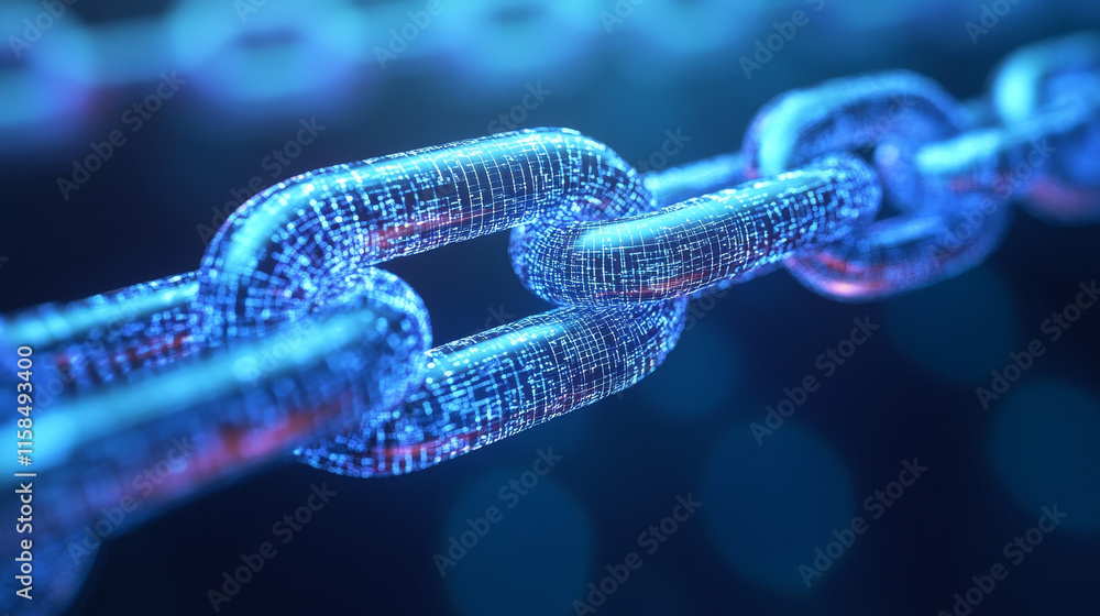 Poster concept blockchain technology vs ai comparison between the two technologies in working together iden