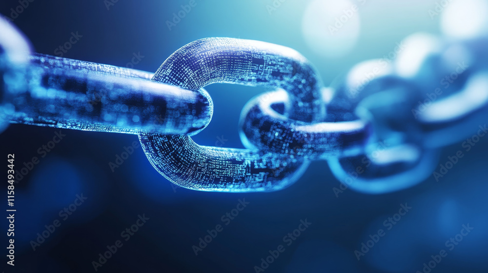 Poster concept blockchain technology vs ai comparison between the two technologies in working together iden