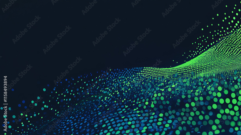 Poster abstract technology background concept health green blue digital circle hi tech future design.space 