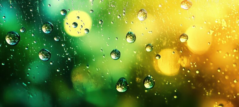 Raindrops on Blurred Glass