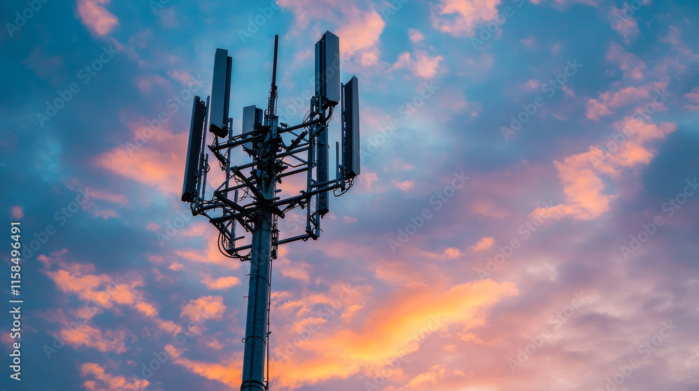 Poster abstract technology digital futuristic concept 5g wireless communication technology network connecti
