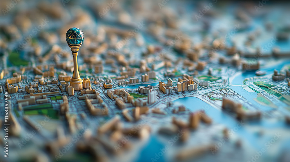 Poster concept ai such as physical intelligence on the map using ai people around the world iot technology 