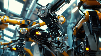 Synchronized Robotic Arms in Assembly Line Operations