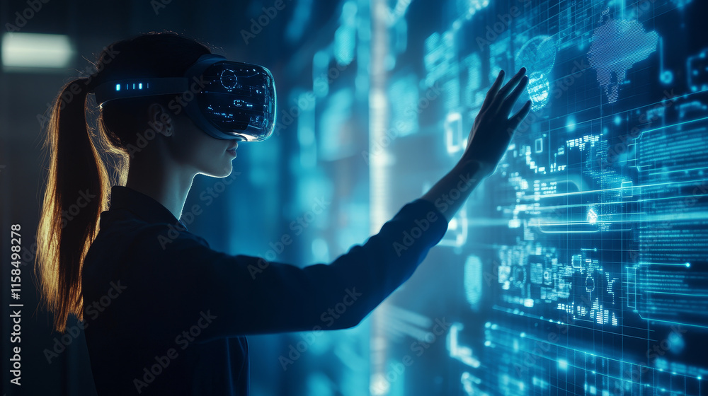 Aufkleber abstract technology ui futuristic concept world digital hud interface hologram elements of digital d