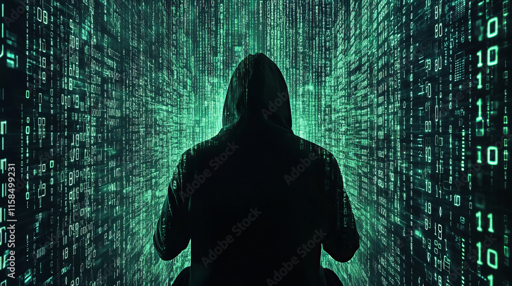 Poster concept of cyber security padlock on hexagonal grid blue background beautiful
