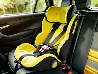 Child Safety Seat Installed in Rear Passenger Seat