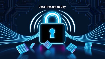 concept with code. Data protection  day