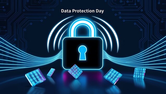 concept with code. Data protection  day