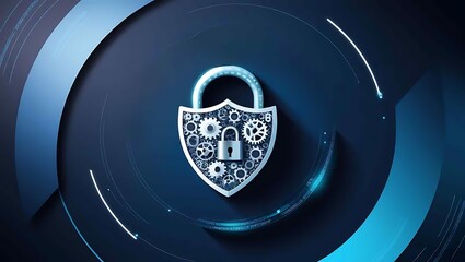 blue security lock.Data protection  day
