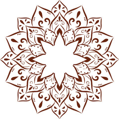 Beautiful flower art and mandala vector design