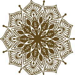 Beautiful flower art and mandala vector design