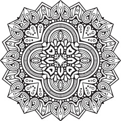 Beautiful flower art and mandala vector design