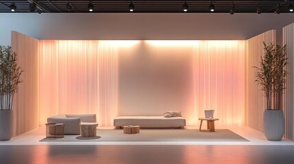 Brand launch event concept with minimalist decor and sustainable 