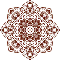 Beautiful flower art and mandala vector design