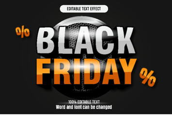 Black Friday editable text effect 3d emboss cartoon