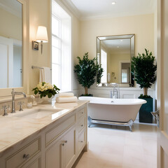 modern bathroom with furniture