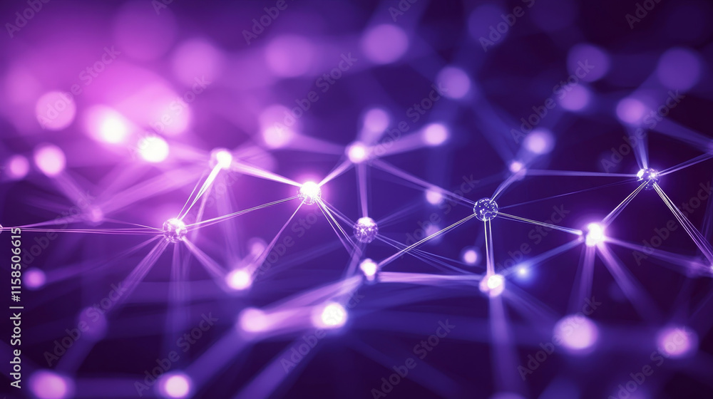 Poster abstract circle digital circuit concept light circle network connection purple digital background fu