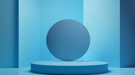 Abstract Circle Blue Interface Futuristic Background  Light Blue For Copy Space.on hi tech blue future background