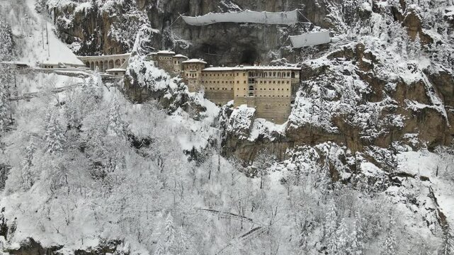 Snowy Sumela Monastery 