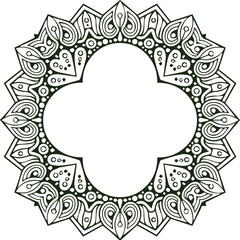 Beautiful flower art and mandala vector design