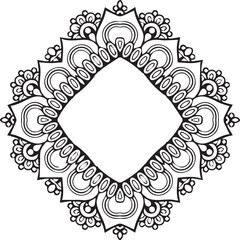 Beautiful flower art and mandala vector design