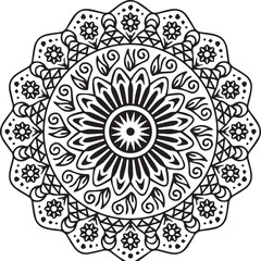 Beautiful flower art and mandala vector design