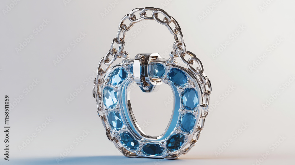 Poster abstract technology concept cyber security with lock circle in digital link hi tech background