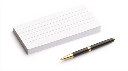 Naklejka premium A photostock of a doctor s prescription pad and pen, isolated