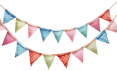 Obraz premium Colorful Bunting Party Decoration generative ai