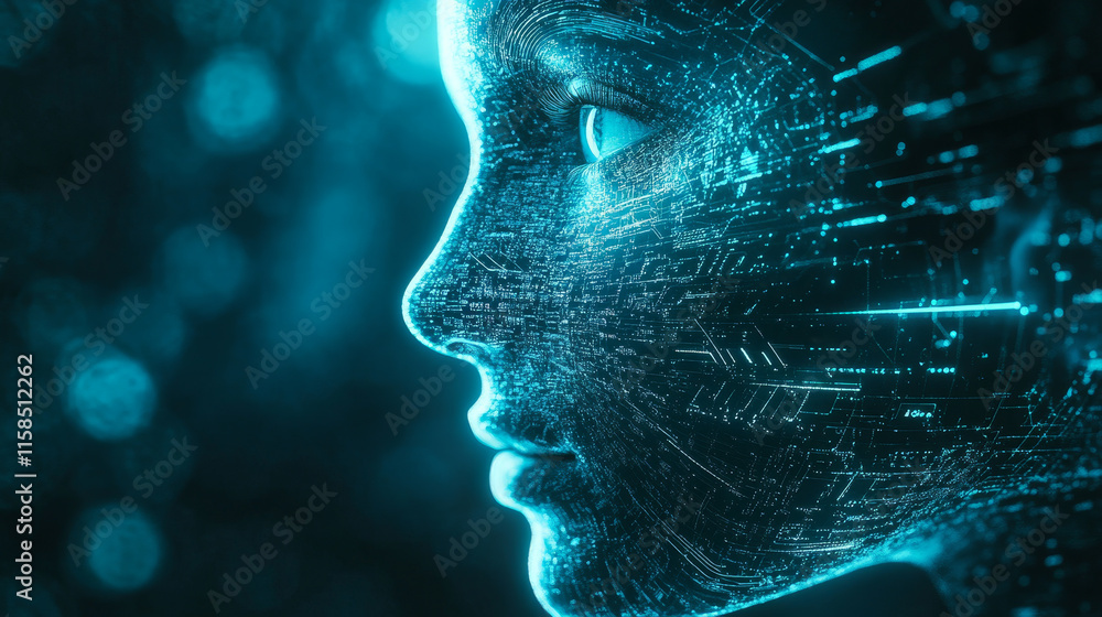 Poster abstract technology concept word map digital network connection on hi tech background