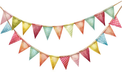Fototapeta premium Colorful Bunting Party Decoration generative ai