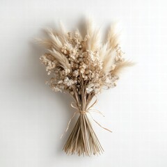 Dried Flower Bouquet, Pampas Grass and Baby's Breath
